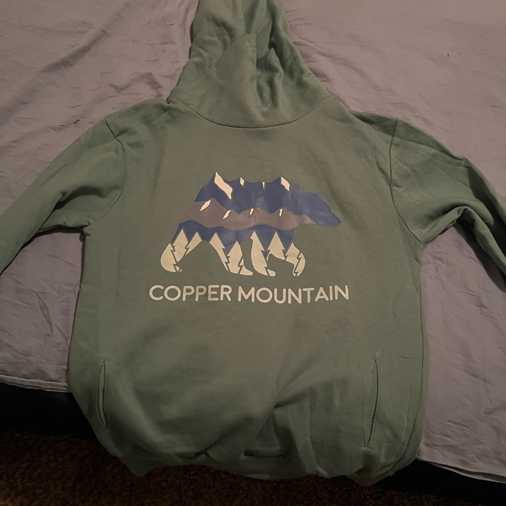 Copper Mountain Bear Colorado Green Hoodie